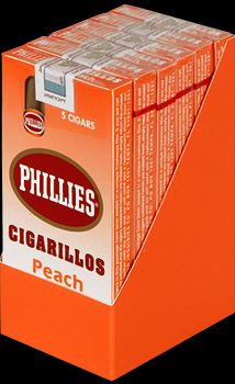 Phillies Peach. Коробка на 6 пачек сигарилл