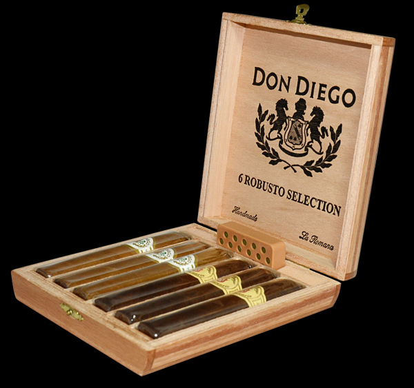 Набор Don Diego Robusto Seleccion. Открытая коробка на 6 сигар