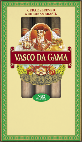 Vasco da Gama Coronas №2 Maduro. Пачка на 5 сигар