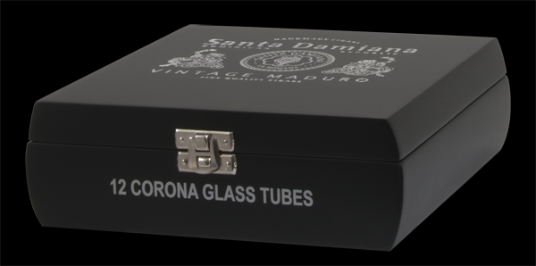 Santa Damiana Vintage Maduro Corona Glass Tube. Коробка на 12 сигар