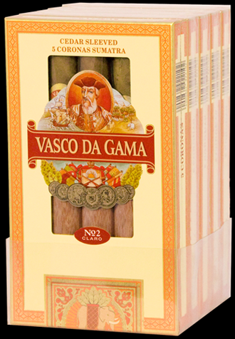 Vasco da Gama Coronas №2 Claro. Блок на 5 пачек