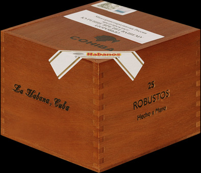 Cohiba Robustos. Коробка на 25 сигар
