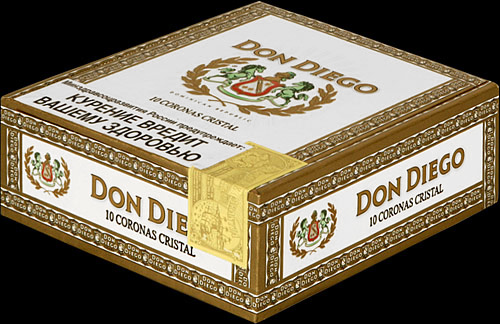Don Diego Europa Export Corona Crystal Tube. Коробка на 10 сигар