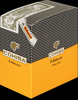 Cohiba Robustos. Коробка на 15 сигар