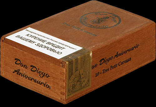 Don Diego Aniversary Export Tres Petite Corona. Коробка на 10 сигар
