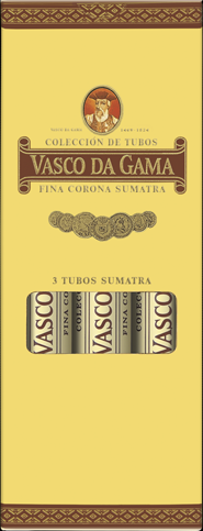 Vasco da Gama Fina Corona Sumatra. Пачка на 3 сигары