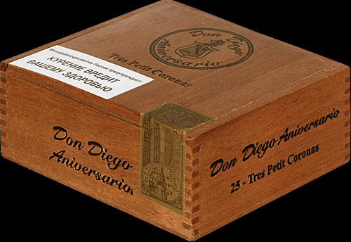 Don Diego Aniversary Export Tres Petite Corona. Коробка на 25 сигар