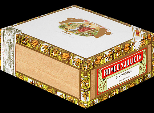 Romeo y Julieta Churchills A/T. Коробка на 25 сигар