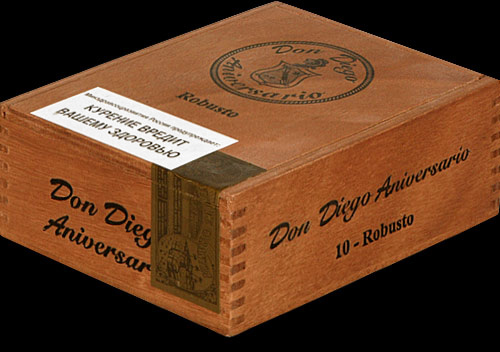 Don Diego Aniversary Export Robusto. Коробка на 10 сигар
